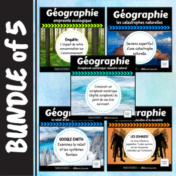 Preview of ENSEMBLE: Les enquêtes en géographie | Physical Geography Project Bundle