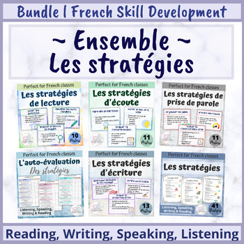 Preview of ENSEMBLE | Les stratégies | French Listening, Speaking, Writing Strategy Bundle