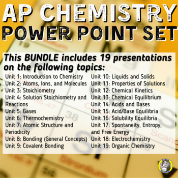 Preview of ENTIRE ADVANCED PLACEMENT CHEMISTRY POWER POINT BUNDLE!