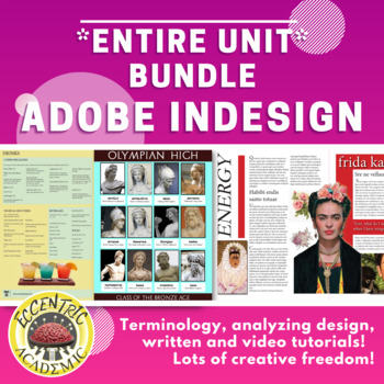 Preview of FULL Adobe InDesign Lessons PROJECT BUNDLE