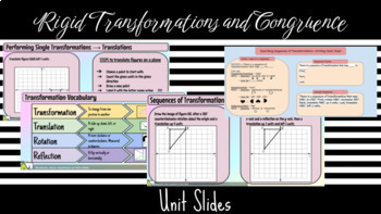 Preview of ENTIRE UNIT Transformations and Congruence Google Slides **Peardeck ready**