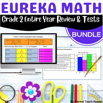 Preview of ENTIRE YEAR 2nd Grade Engage NY {Eureka} Math Digital PDF BUNDLE Back to School