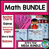 ENTIRE YEAR 4th Grade Math Vocabulary and Anchor Charts Po