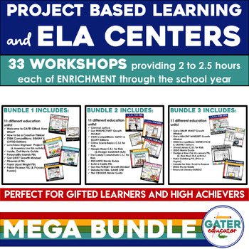 Preview of Reading Comprehension BUNDLE | Gifted and Talented Teacher | ELA Centers