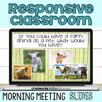 Preview of ENTIRE YEAR of Responsive Classroom Morning Meeting Slides Bundle