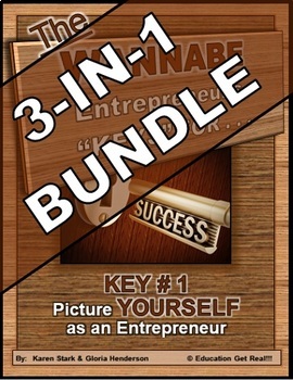 Preview of ENTREPRENEURSHIP - KEY 1: Picture YOURSELF as an Entrepreneur 3-in-1 BUNDLE