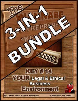 Preview of ENTREPRENEURSHIP - KEY 14: YOUR Legal&Ethical Business Environment 3-in-1 BUNDLE