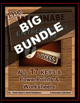Preview of ENTREPRENEURSHIP:  "The WANNABE Entrepreneur’s Keys for Success" BIG BUNDLE