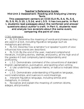 Preview of ENY: Module Two: Unit Two: Mid-Unit Assessment Rewrite