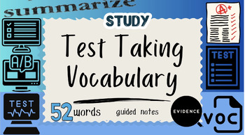 Preview of EOC ELA Test Taking Vocabulary Guided Notes Standardized Test Prep Digital