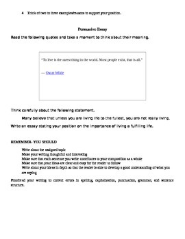 persuasive essay topics for staar test