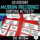 US History EOC Review Modern Presidents Sorting Activity H