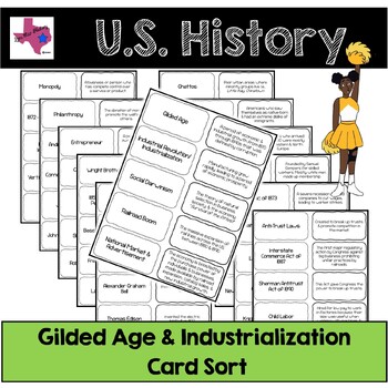 Preview of EOC U.S. History - Gilded Age & Industrialization Card Sort