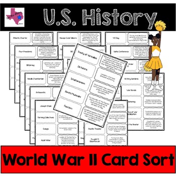 Preview of EOC U.S. History - World War WW (WWII) Card Sort