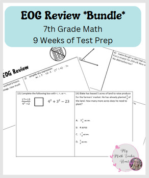 Preview of EOG Reviews | Math 7 End of Grade *BUNDLE*