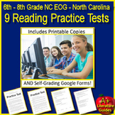 6th, 7th, and 8th Grade NC EOG Reading Practice Tests - No