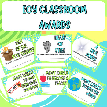 Preview of EOY CLASSROOM AWARDS- MOST LIKELY AND IDIOMS