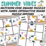 EOY/Summer Break Matching Edge Square Puzzles! Cut and Paste