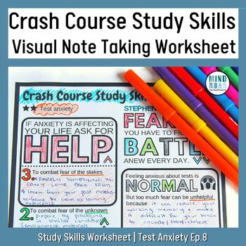 Preview of Study Skills Worksheet | Test Anxiety Lesson | Preparing for Tests Worksheet