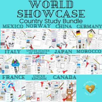 Preview of EPCOT's World Showcase Complete Country Study Unit Bundle - 11 week unit
