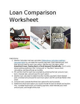 Preview of EPF Worksheet - Loan Comparison