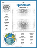 EPIDEMICS & PANDEMICS Word Search Puzzle Worksheet Activity