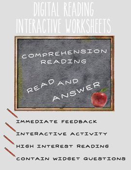 Preview of EPub Reading Comprehension Worksheet