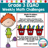 EQAO 3rd Grade Weekly Math Review Posters | Grade 3 Ontario Math