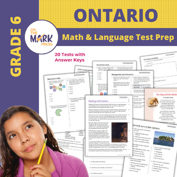 Preview of Ontario Grade 6 Math & Language Test Prep Bundle!