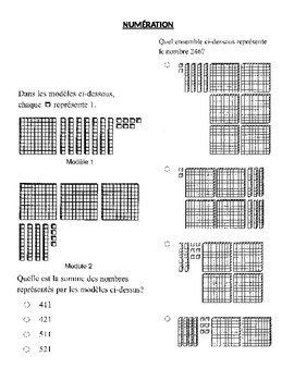 Preview of EQAO/OQRE Maths Français