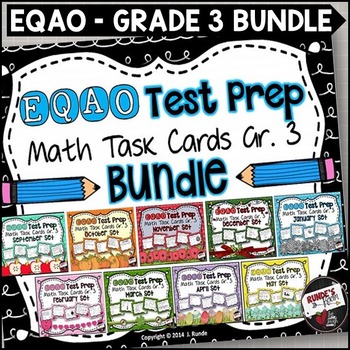 Preview of EQAO Daily Math Review Bundle Grade 3