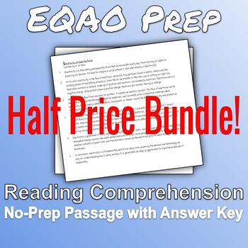 Preview of EQAO Prep: Reading Comprehension Package [Ontario Grade 6 Current Electricity]