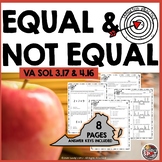 EQUAL | NOT EQUAL VA MATH SOL 3.17  4.16