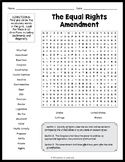 THE EQUAL RIGHTS AMENDMENT ( ERA ) Word Search Puzzle Work