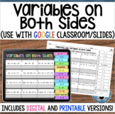 EQUATIONS WITH VARIABLES ON BOTH SIDES MATCHING DIGITAL an