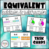 EQUIVALENT EXPRESSIONS Task Cards - Equal & Unequal Additi