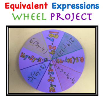 Preview of EQUIVALENT EXPRESSIONS WHEEL -  Project or Bulletin Board!