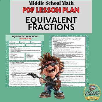 Preview of EQUIVALENT FRACTIONS-Lesson Plan for Middle School Math