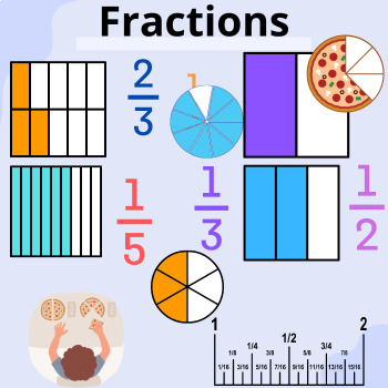Preview of EQUIVALENT FRACTIONS Worksheets, Simple Fractions