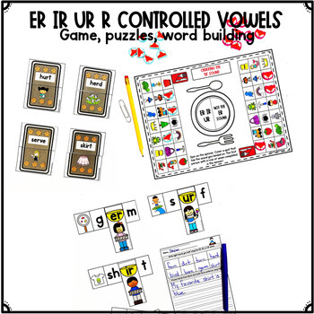 ER, IR, UR Worksheets and Activities by The Chocolate Teacher | TpT