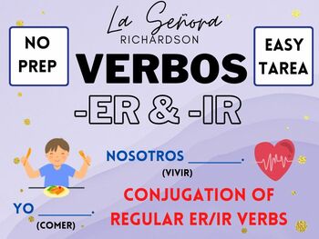 Preview of ER/IR Verb Conjugation Boom Cards