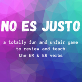 ER/IR Verbs Unfair Game - Spanish - Editable - NO PREP