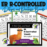 ER R-Controlled Words/Sentences Roll & Read |Phonics Games