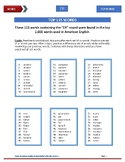 Vocalic ER: SCRABBLE and 115 Most Common Words for ARTICUL