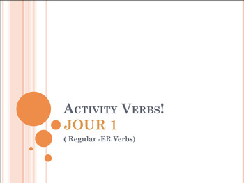 Preview of ER Verbs Packet with Google Slides & Answer Key