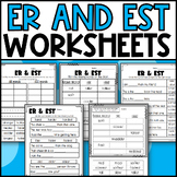 ER and EST Endings Worksheets: Comparative Endings