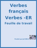 er verbs in french worksheet teaching resources teachers