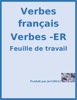 er verbs in french verbes er present tense worksheet 9 by