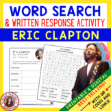 ERIC CLAPTON Word Search and Research Activity for Middle 