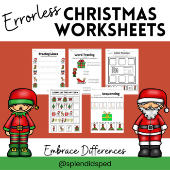 ERRORLESS: Christmas Worksheets - NO PREP Life Skills Special Ed ...